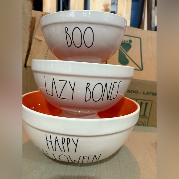 Rae Dunn Artisan Collection Halloween Ceramic Bowl Set - Picture 1 of 5
